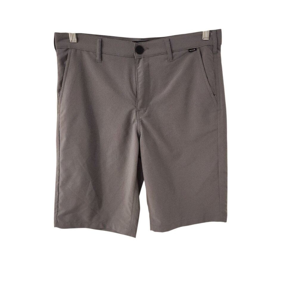 Hurley‎ 2 Way Stretch H2O Dri Walkshorts Pockets Gray Boys Size 18 (32x10) NEW
